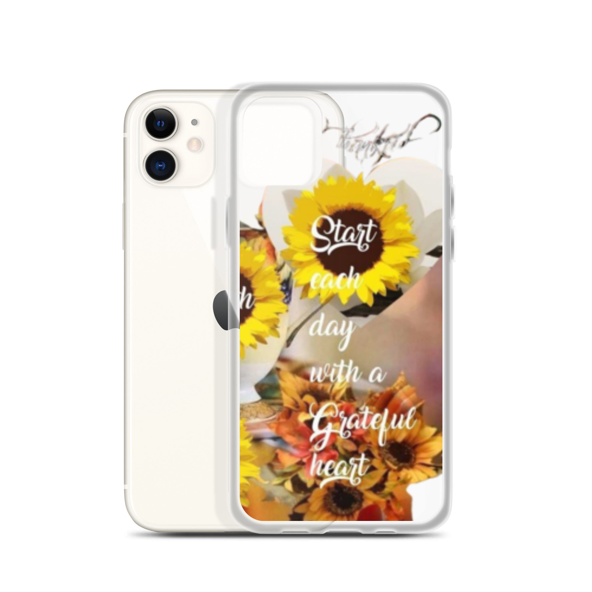 Start each day with a Grateful Heart Clear Case for iPhone®