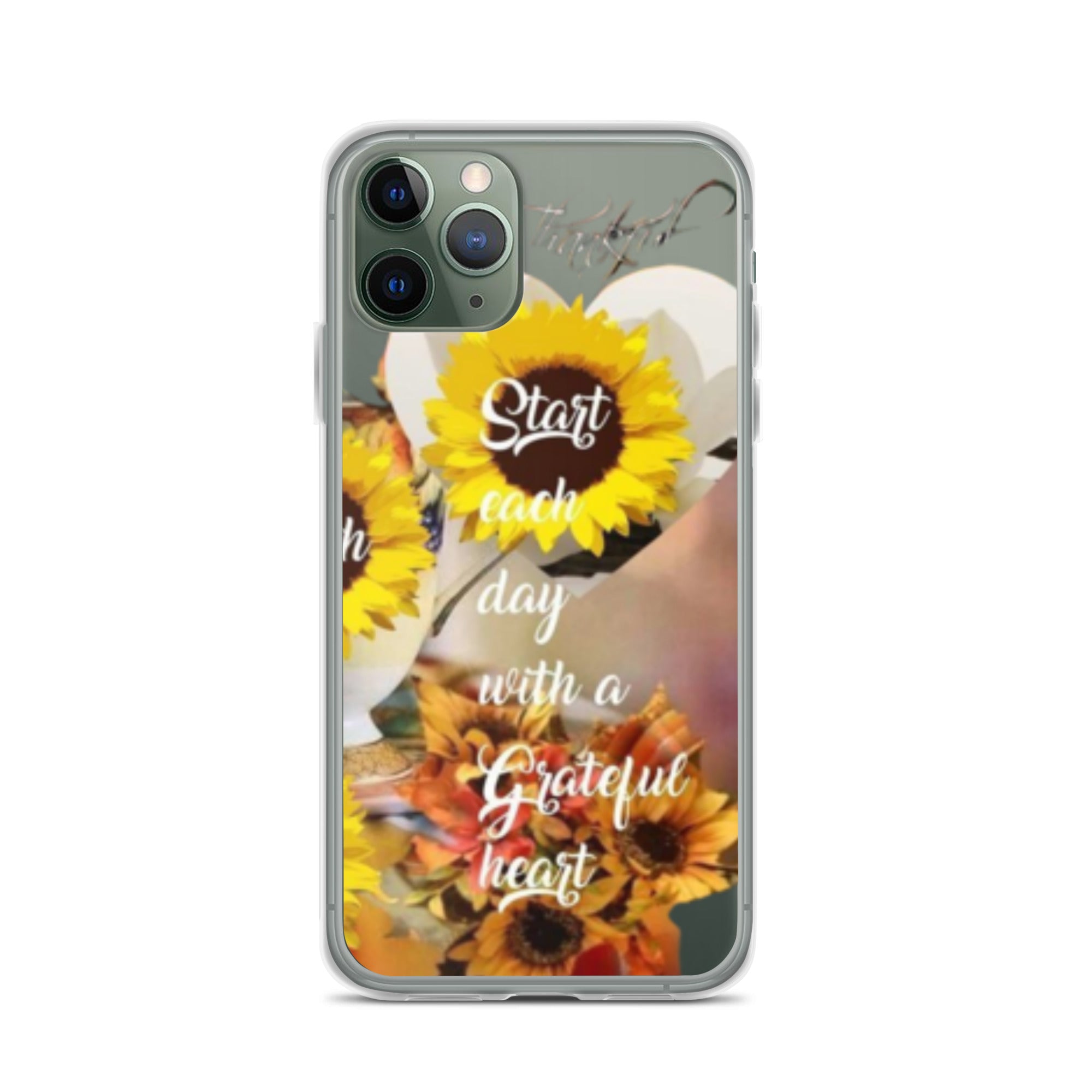 Start each day with a Grateful Heart Clear Case for iPhone®