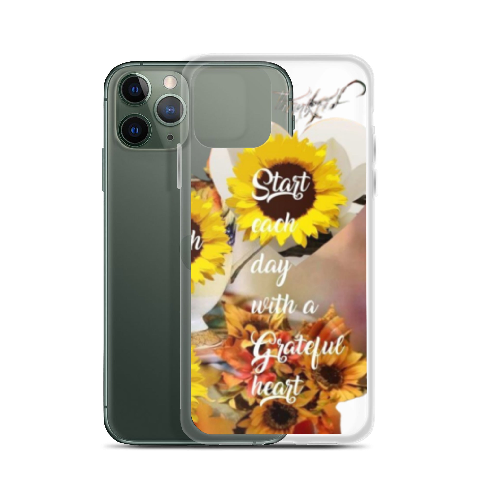 Start each day with a Grateful Heart Clear Case for iPhone®