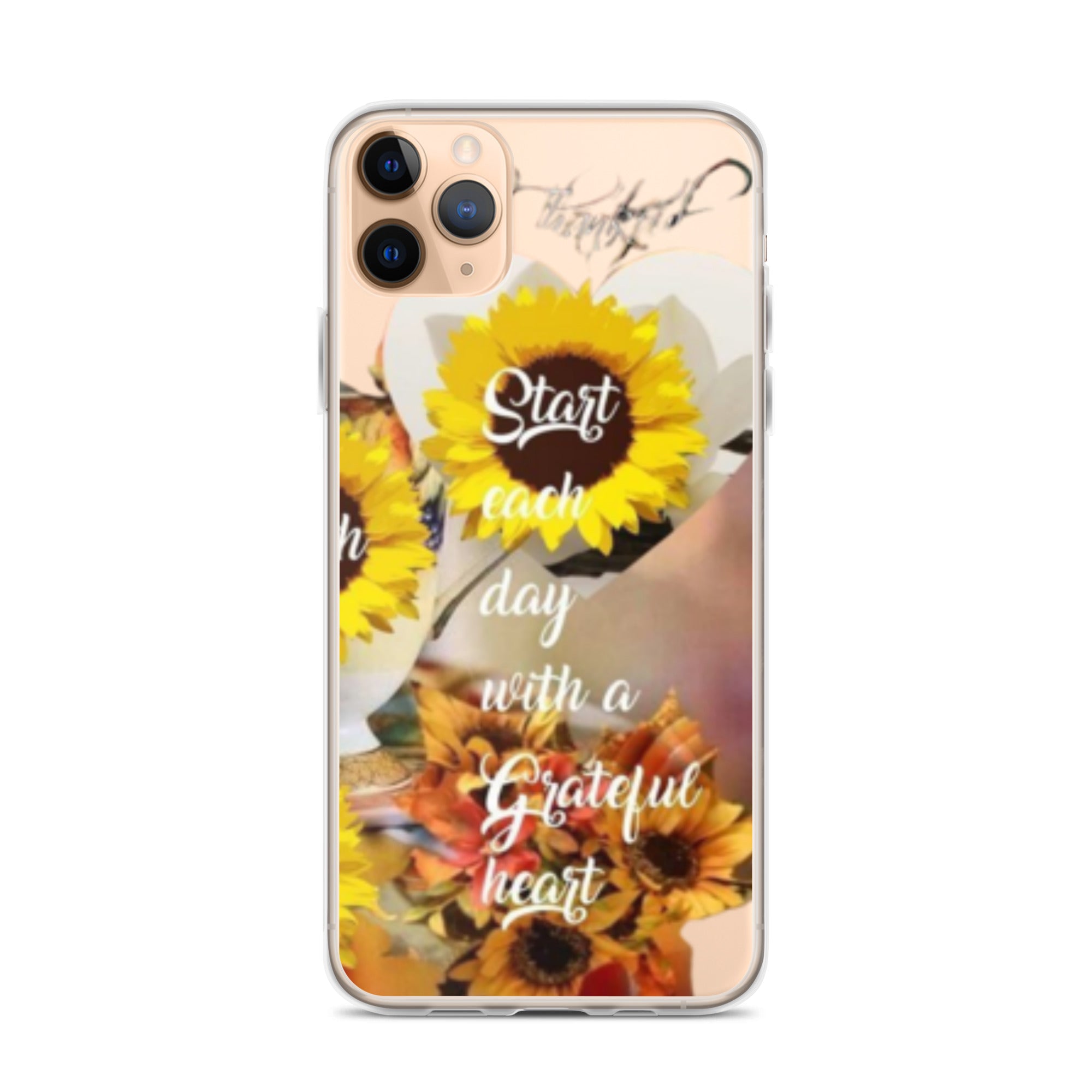 Start each day with a Grateful Heart Clear Case for iPhone®