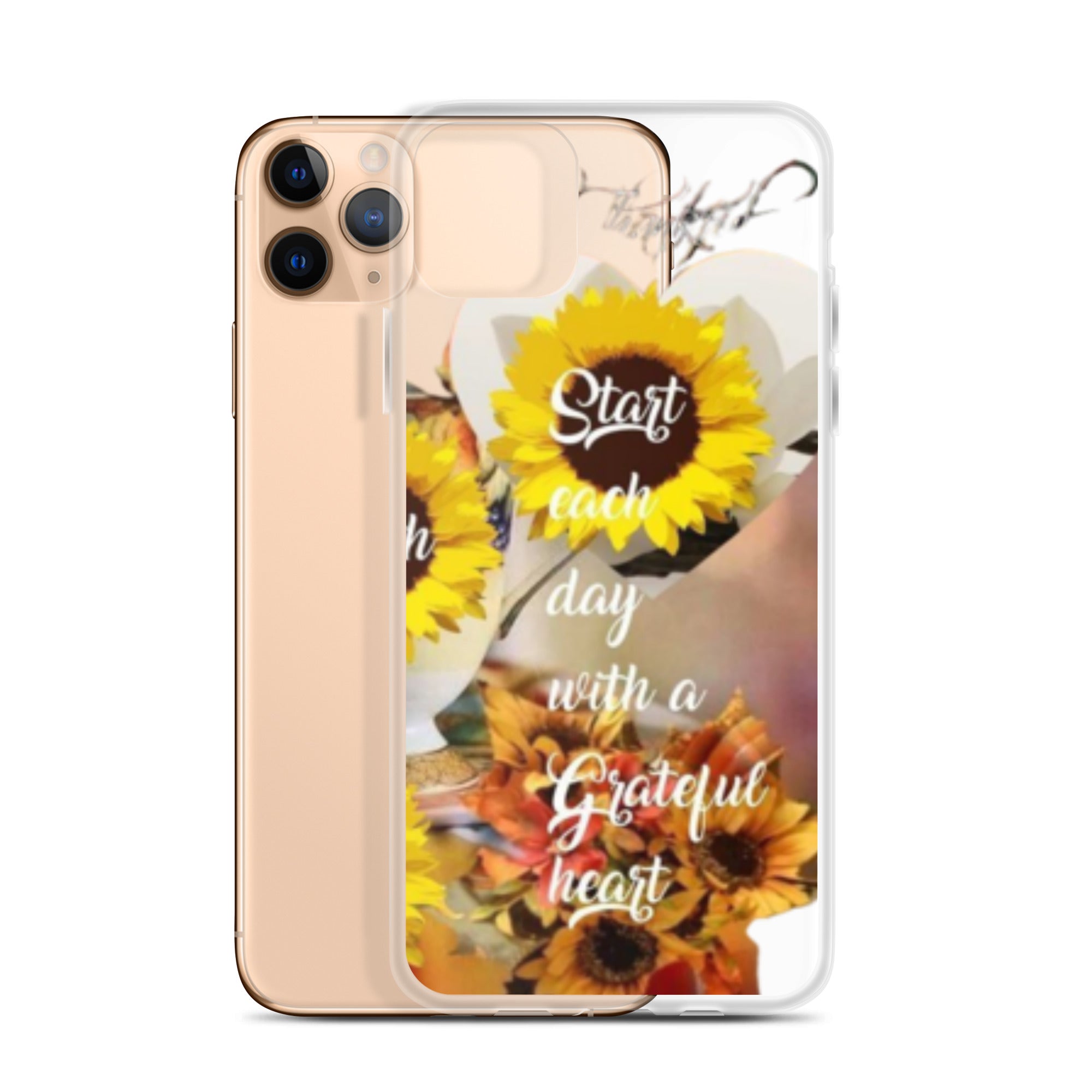 Start each day with a Grateful Heart Clear Case for iPhone®