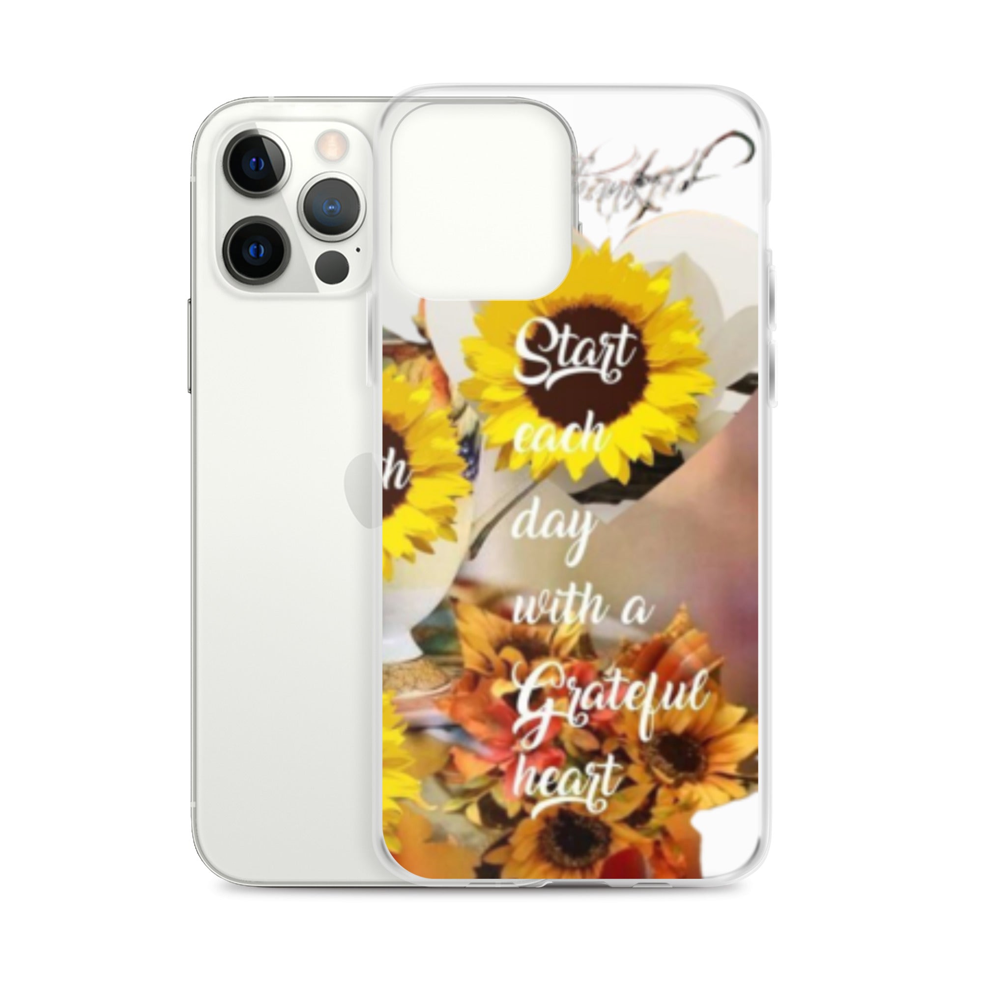 Start each day with a Grateful Heart Clear Case for iPhone®