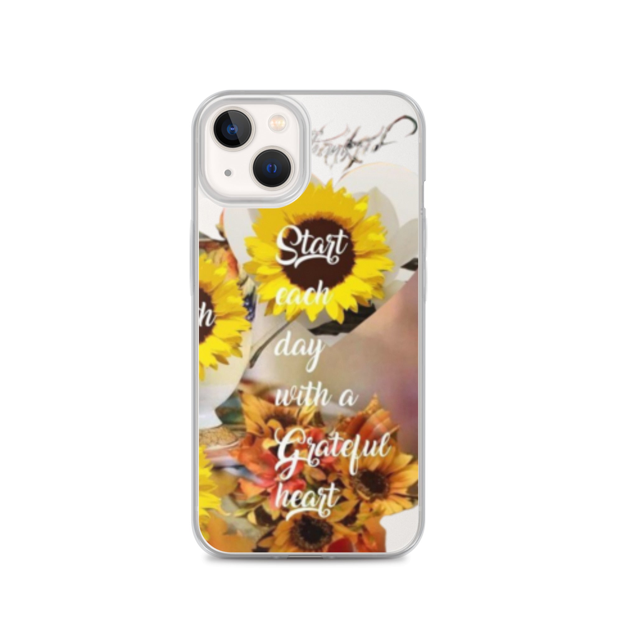 Start each day with a Grateful Heart Clear Case for iPhone®