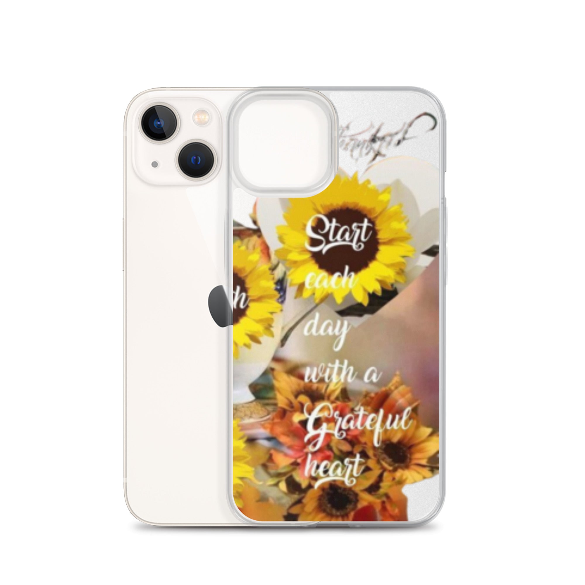 Start each day with a Grateful Heart Clear Case for iPhone®