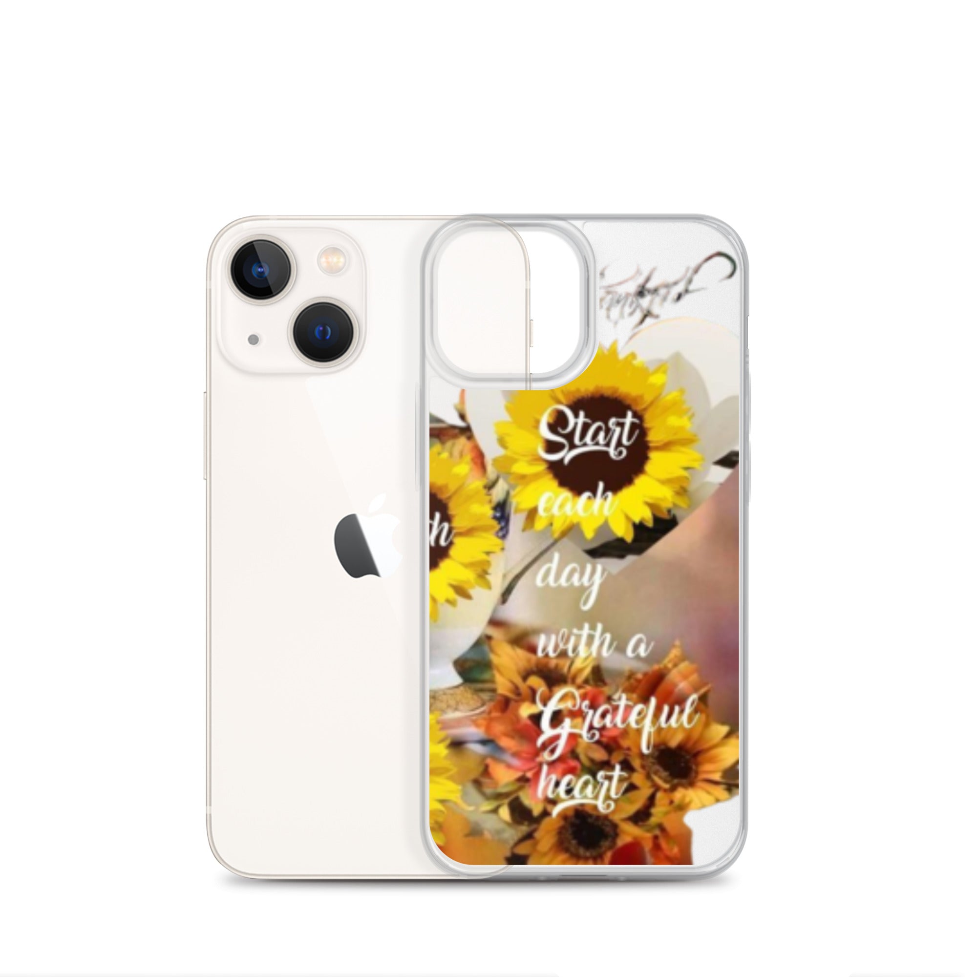 Start each day with a Grateful Heart Clear Case for iPhone®