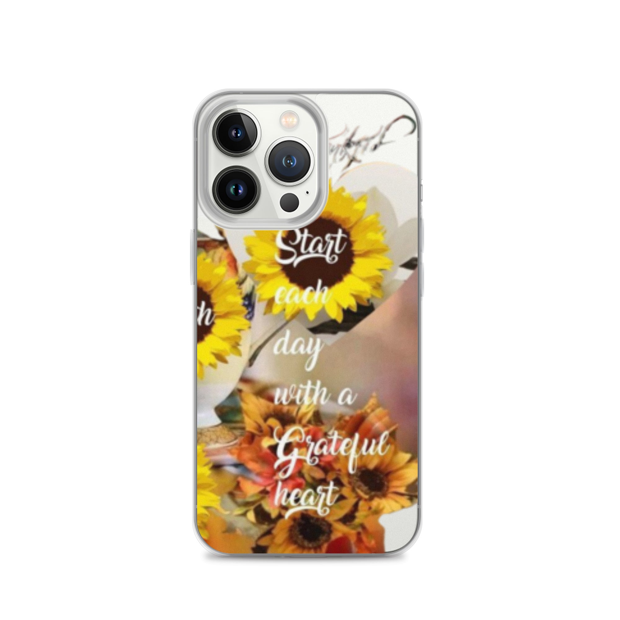 Start each day with a Grateful Heart Clear Case for iPhone®