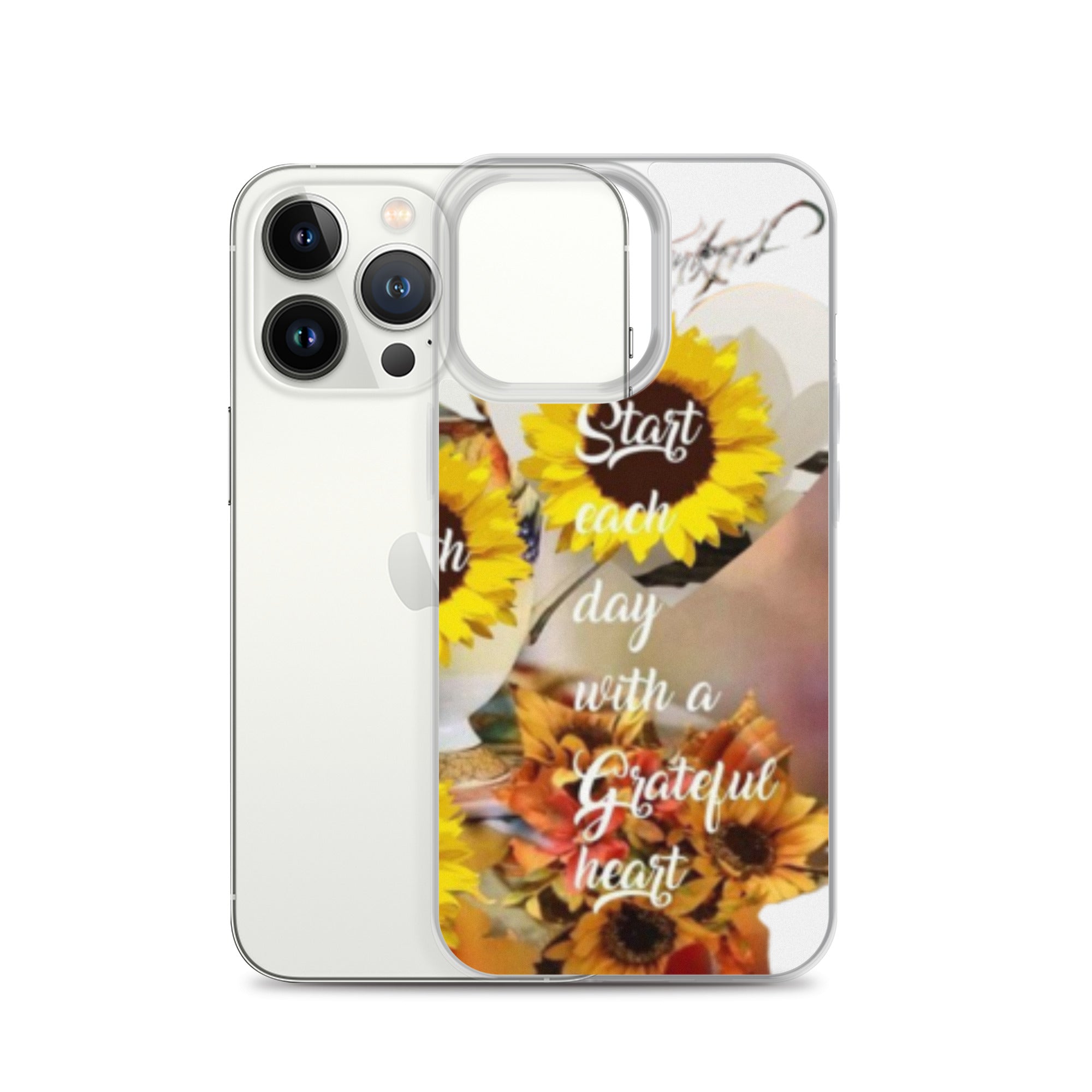 Start each day with a Grateful Heart Clear Case for iPhone®