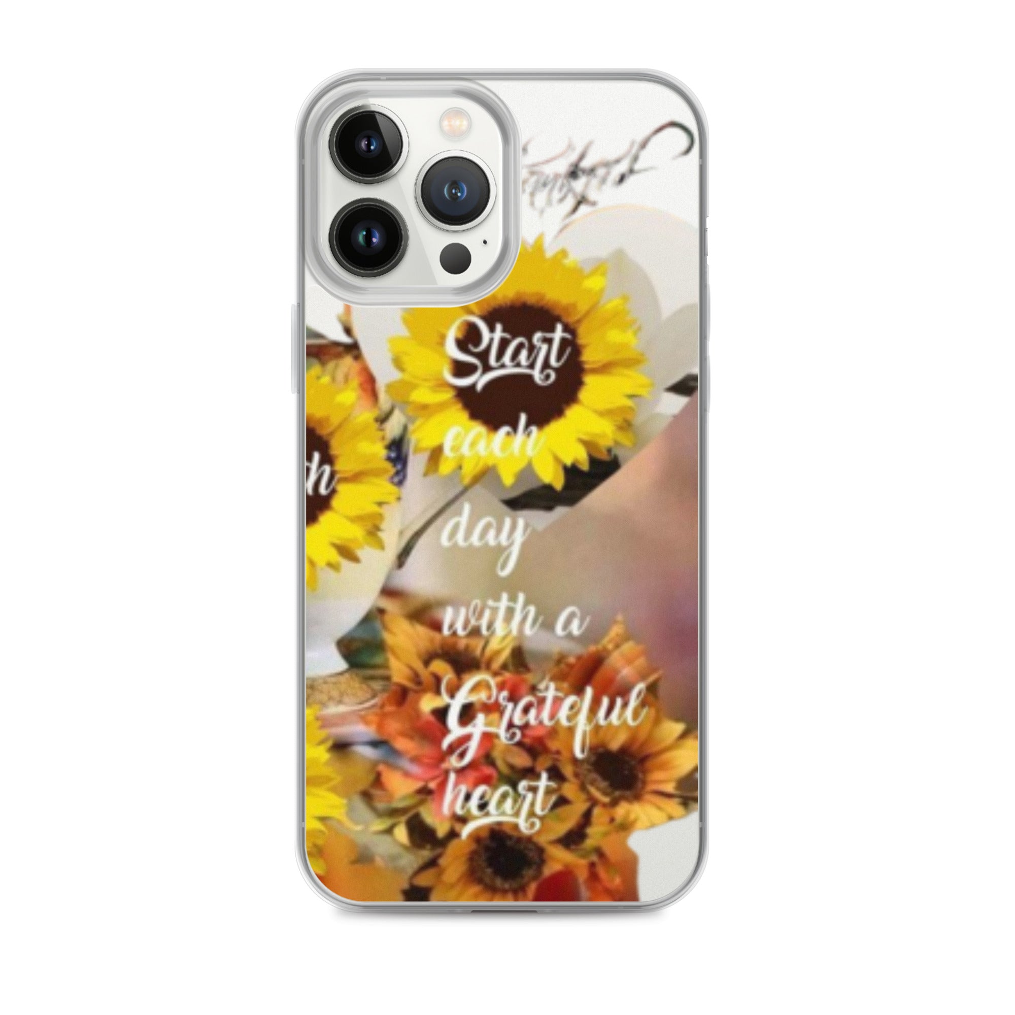 Start each day with a Grateful Heart Clear Case for iPhone®