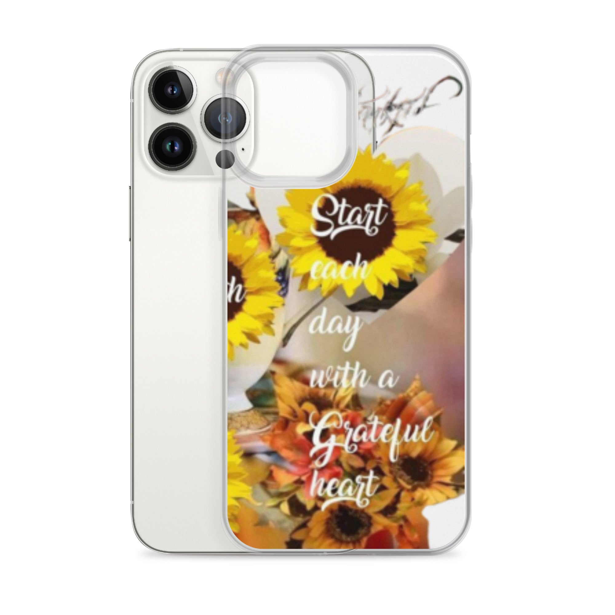 Start each day with a Grateful Heart Clear Case for iPhone®