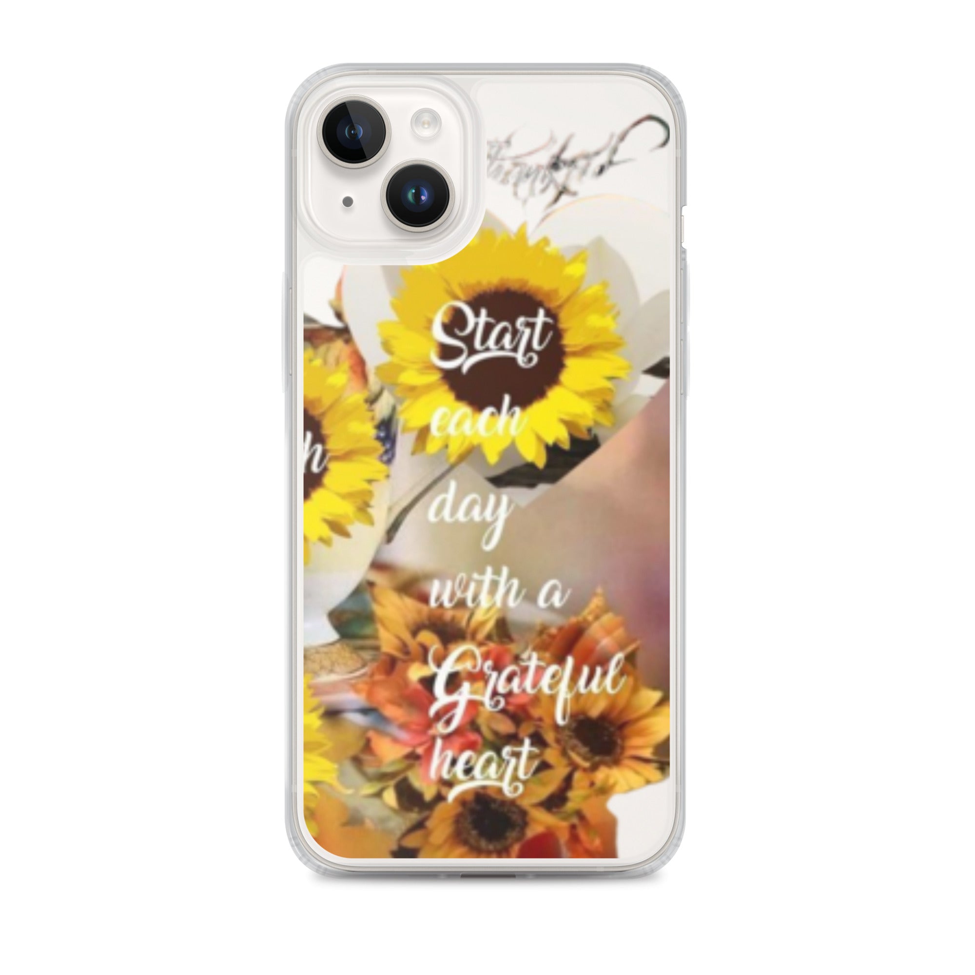 Start each day with a Grateful Heart Clear Case for iPhone®