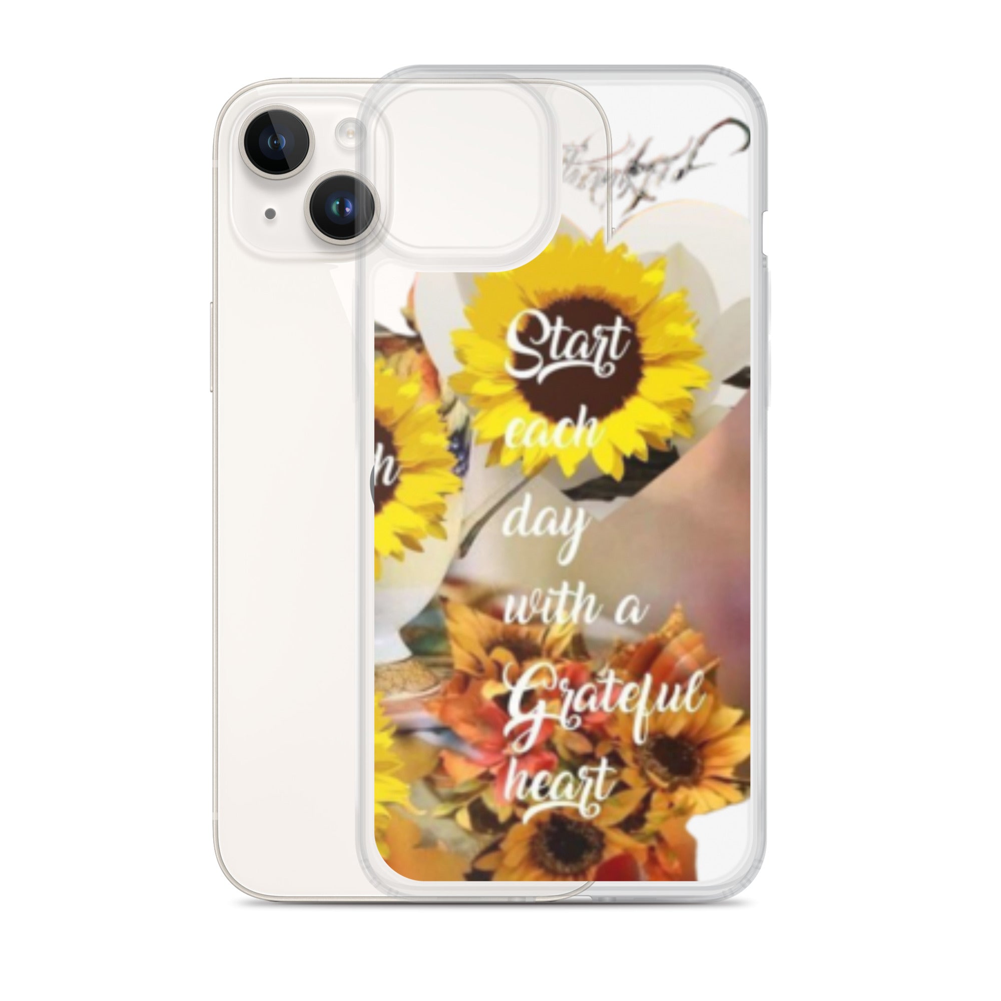 Start each day with a Grateful Heart Clear Case for iPhone®