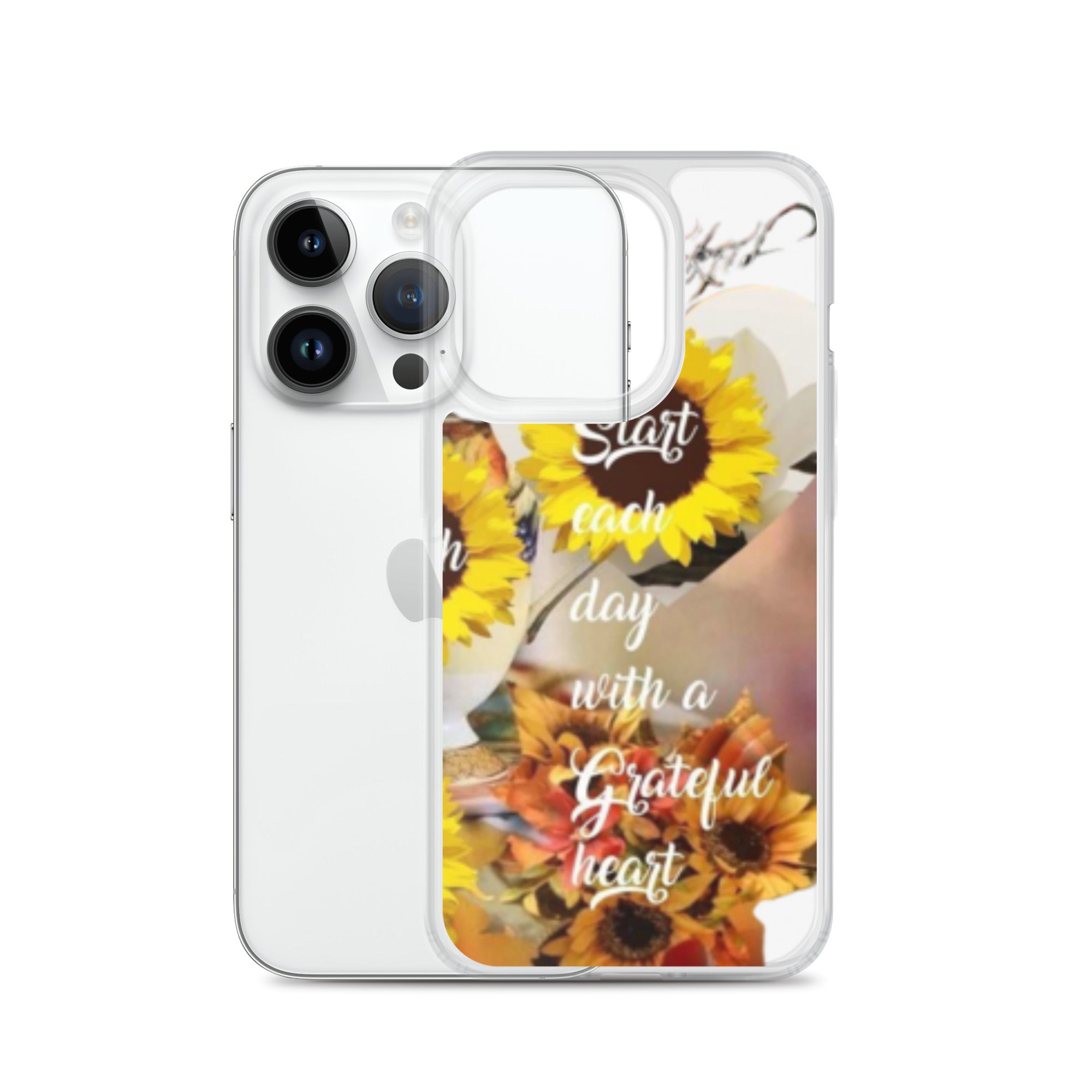 Start each day with a Grateful Heart Clear Case for iPhone®