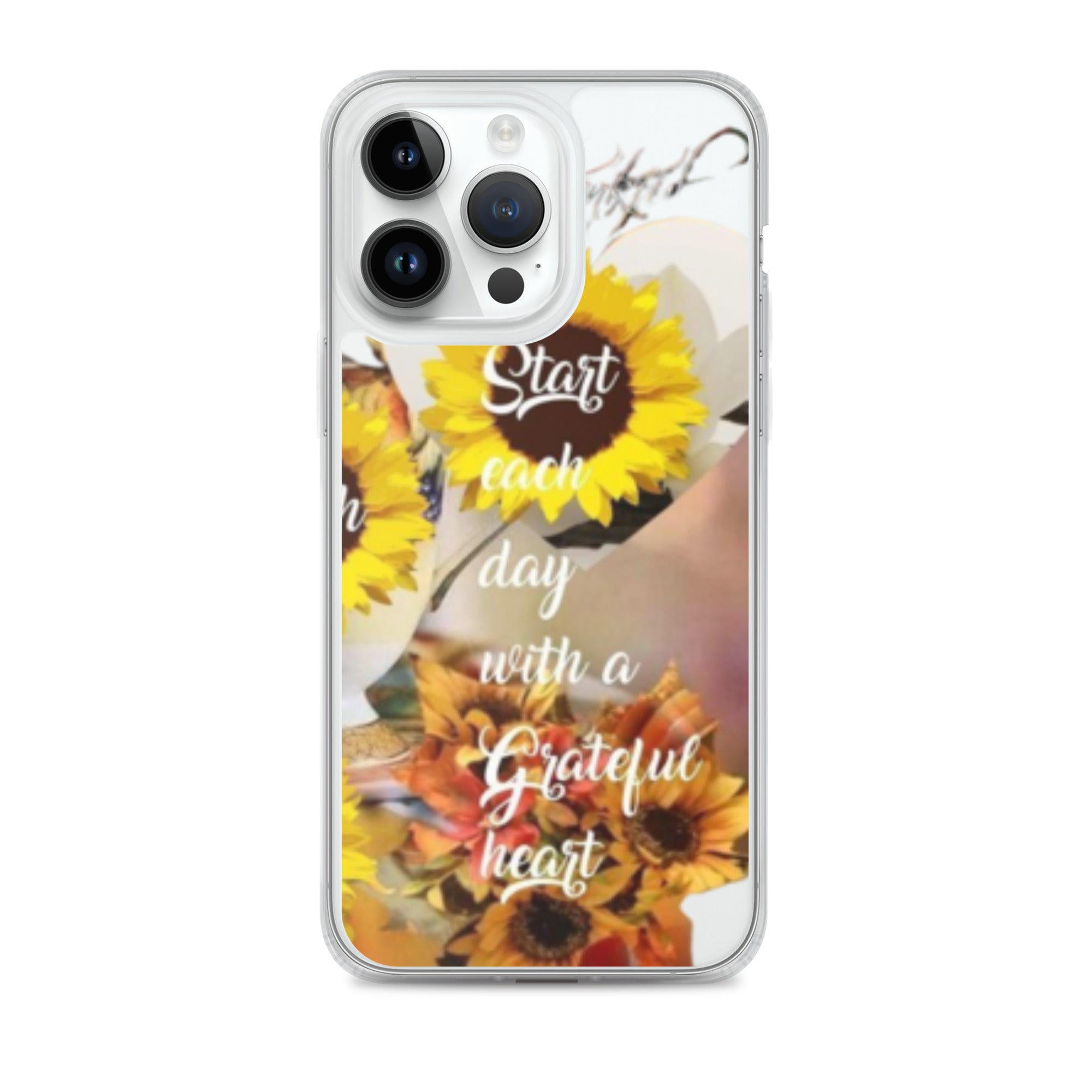 Start each day with a Grateful Heart Clear Case for iPhone®