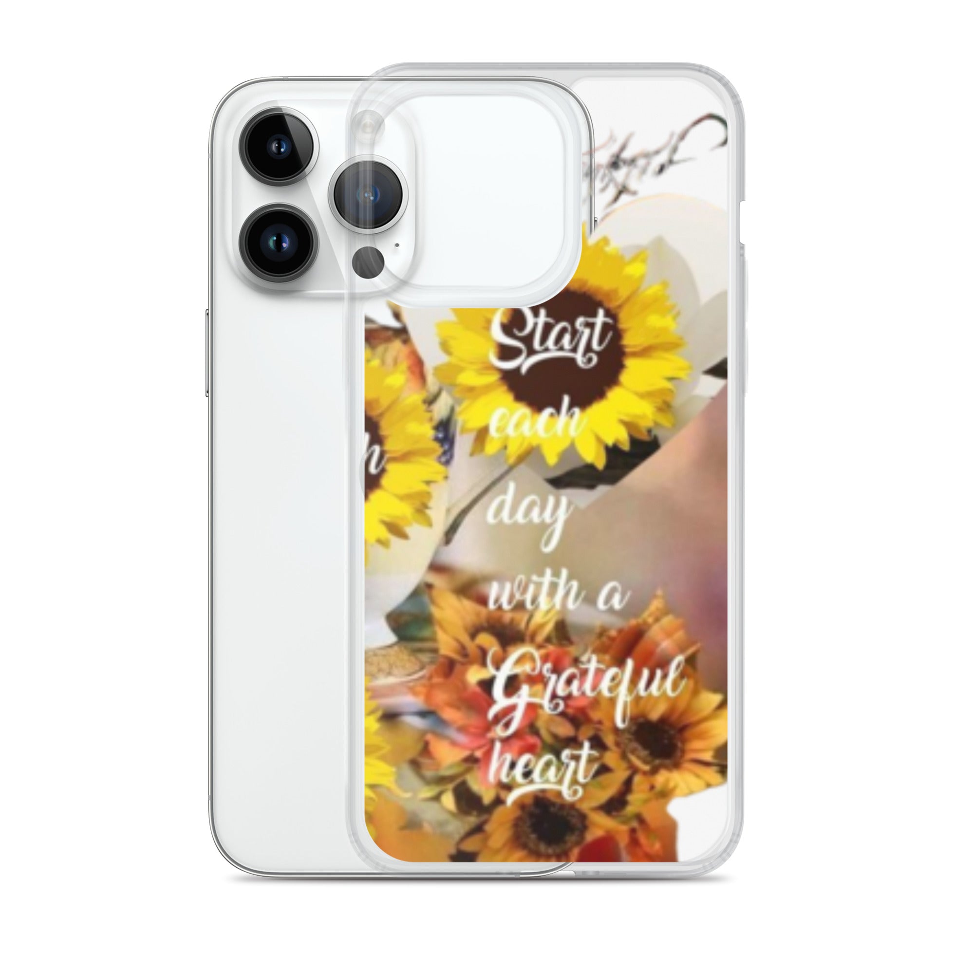 Start each day with a Grateful Heart Clear Case for iPhone®