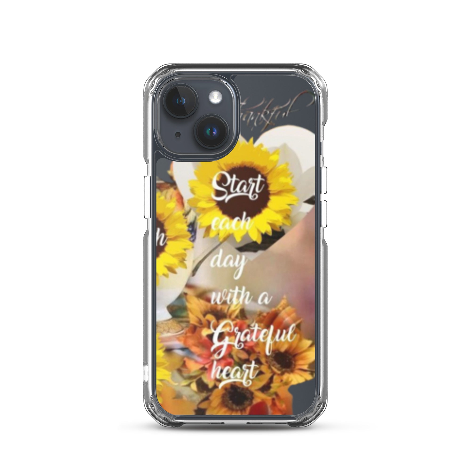 Start each day with a Grateful Heart Clear Case for iPhone®