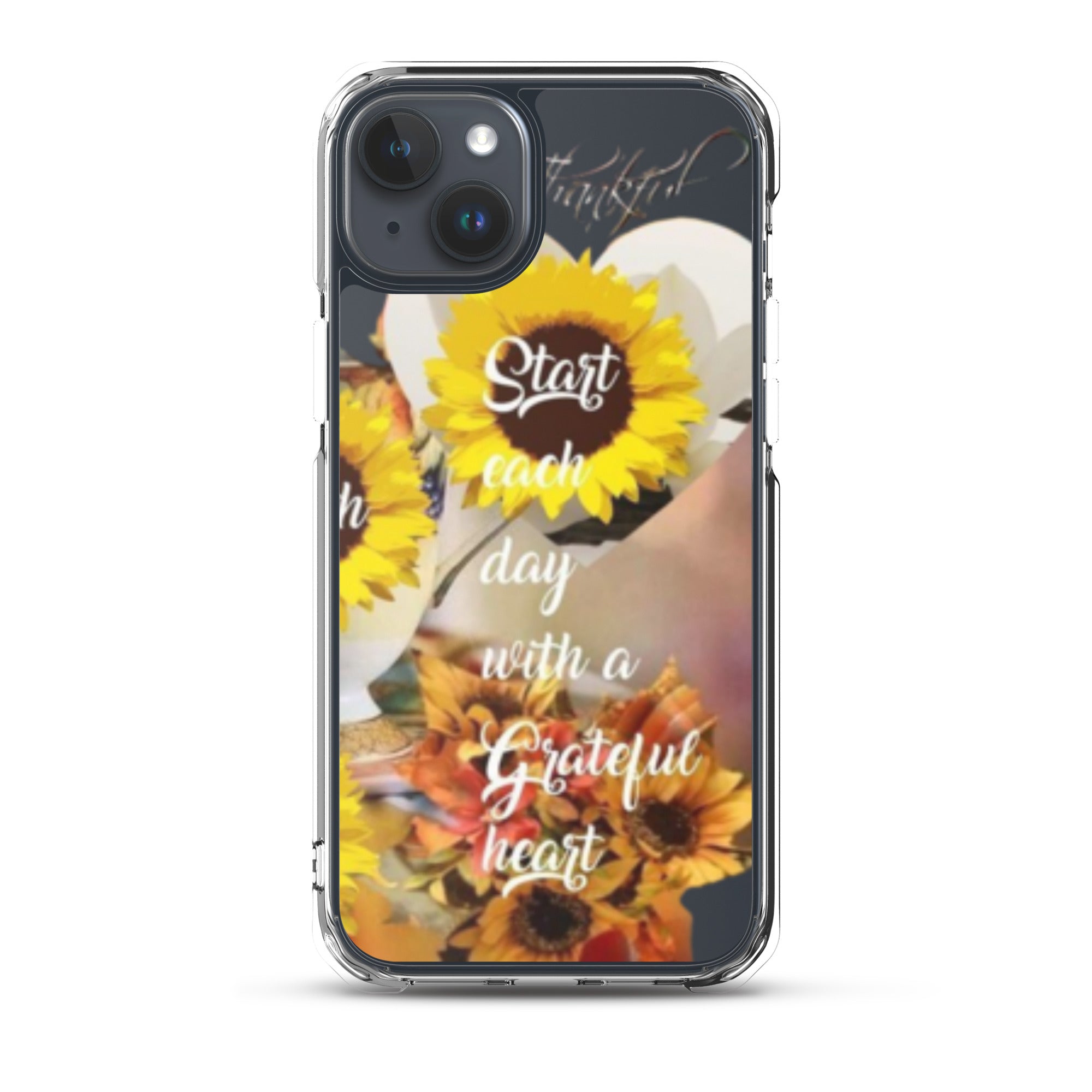 Start each day with a Grateful Heart Clear Case for iPhone®