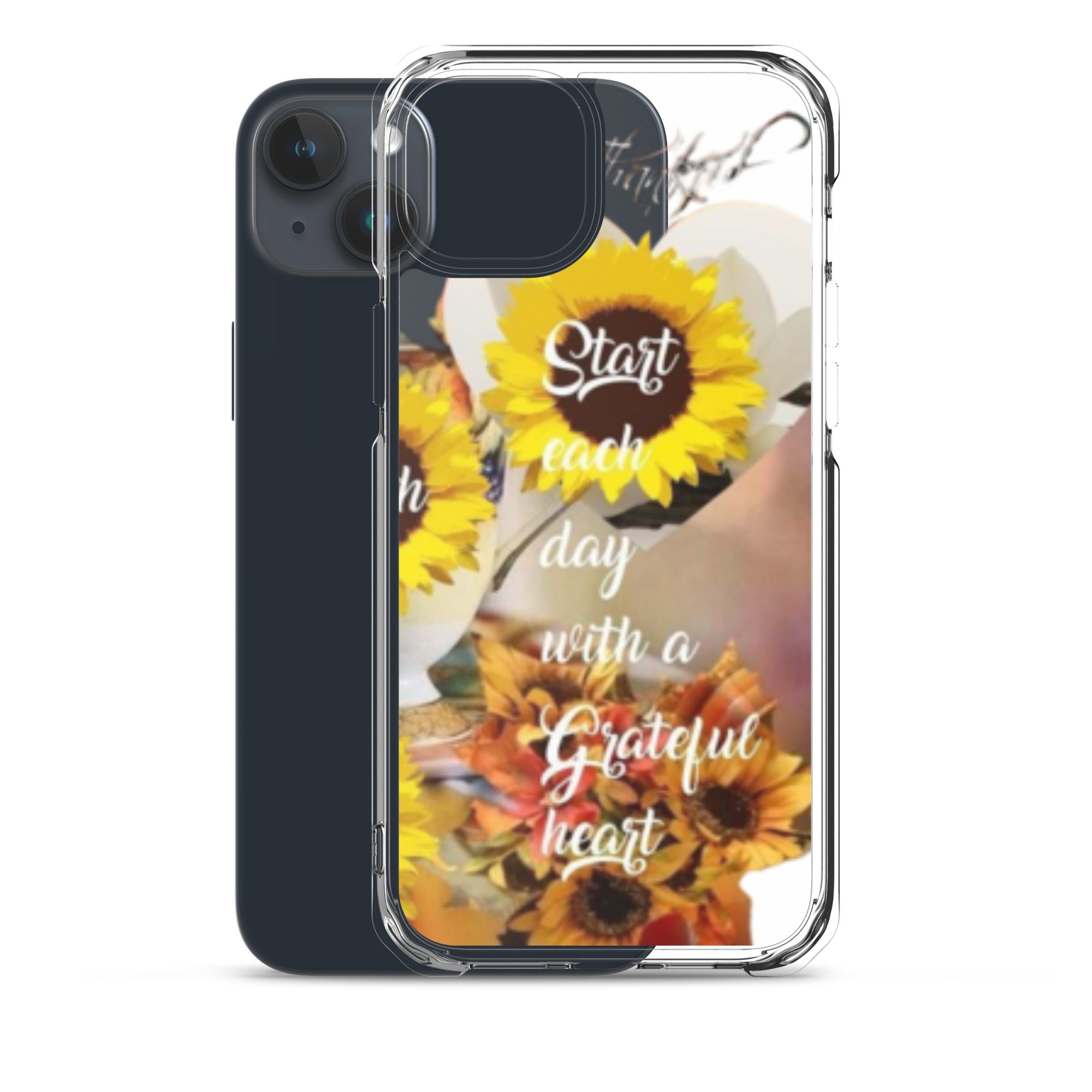 Start each day with a Grateful Heart Clear Case for iPhone®