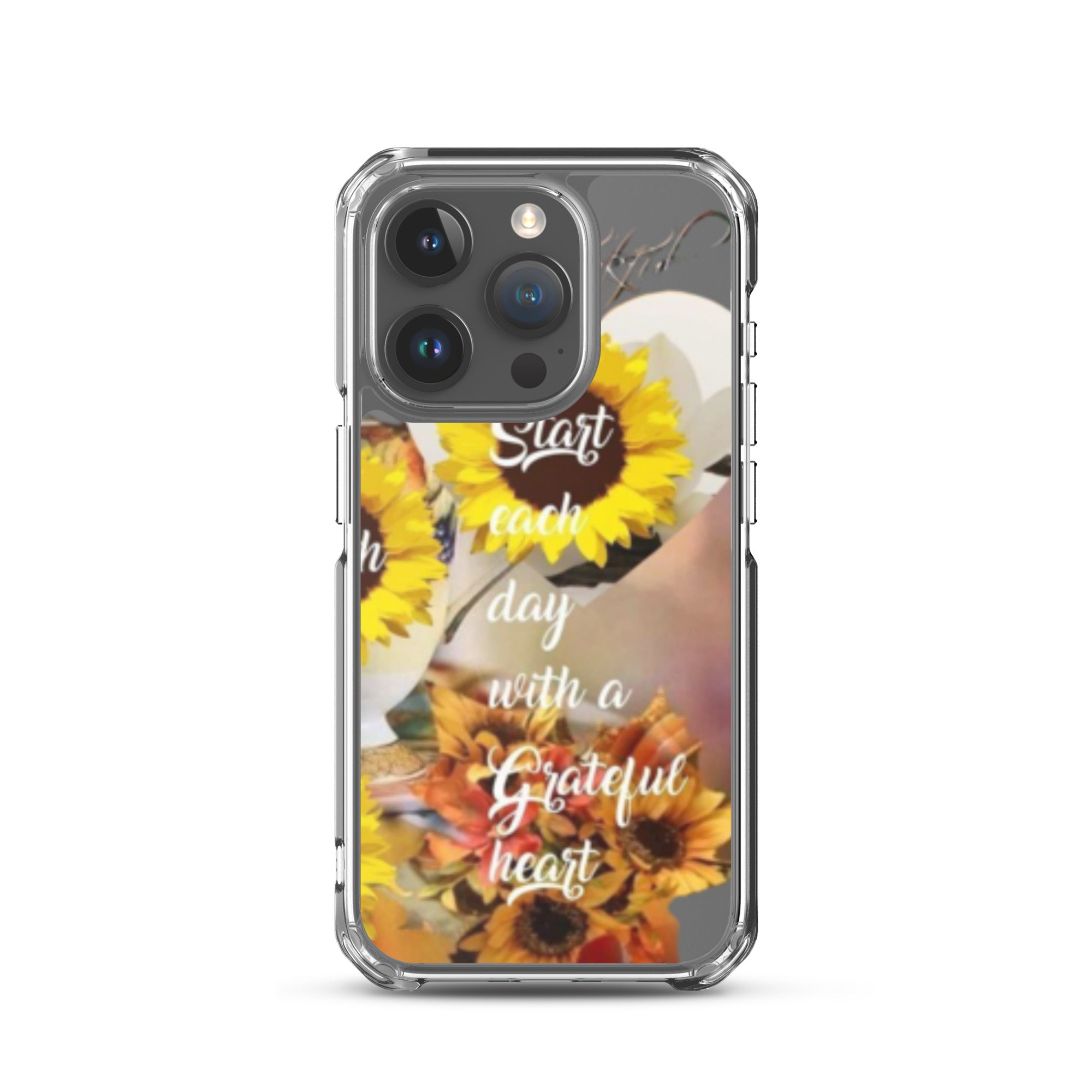 Start each day with a Grateful Heart Clear Case for iPhone®