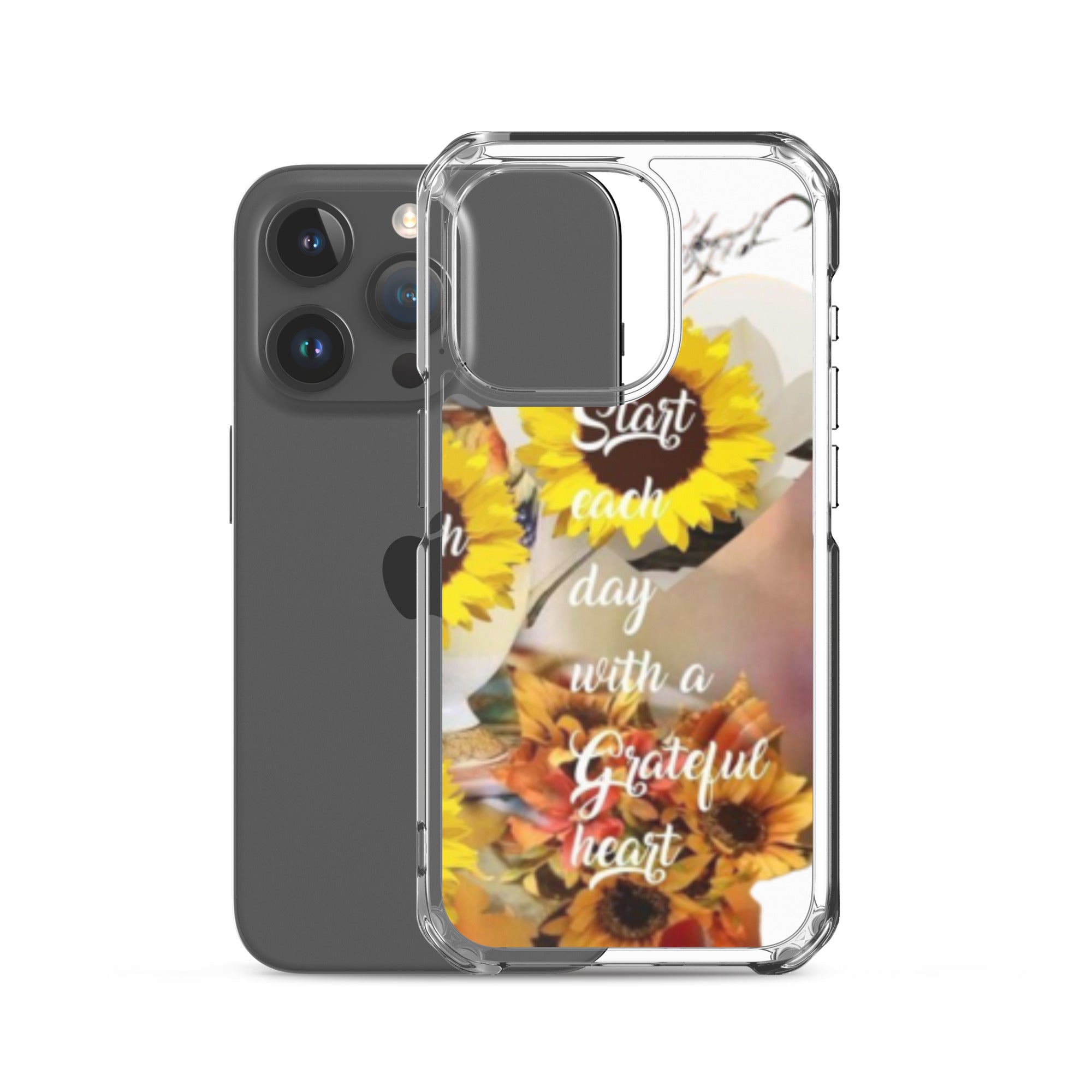 Start each day with a Grateful Heart Clear Case for iPhone®