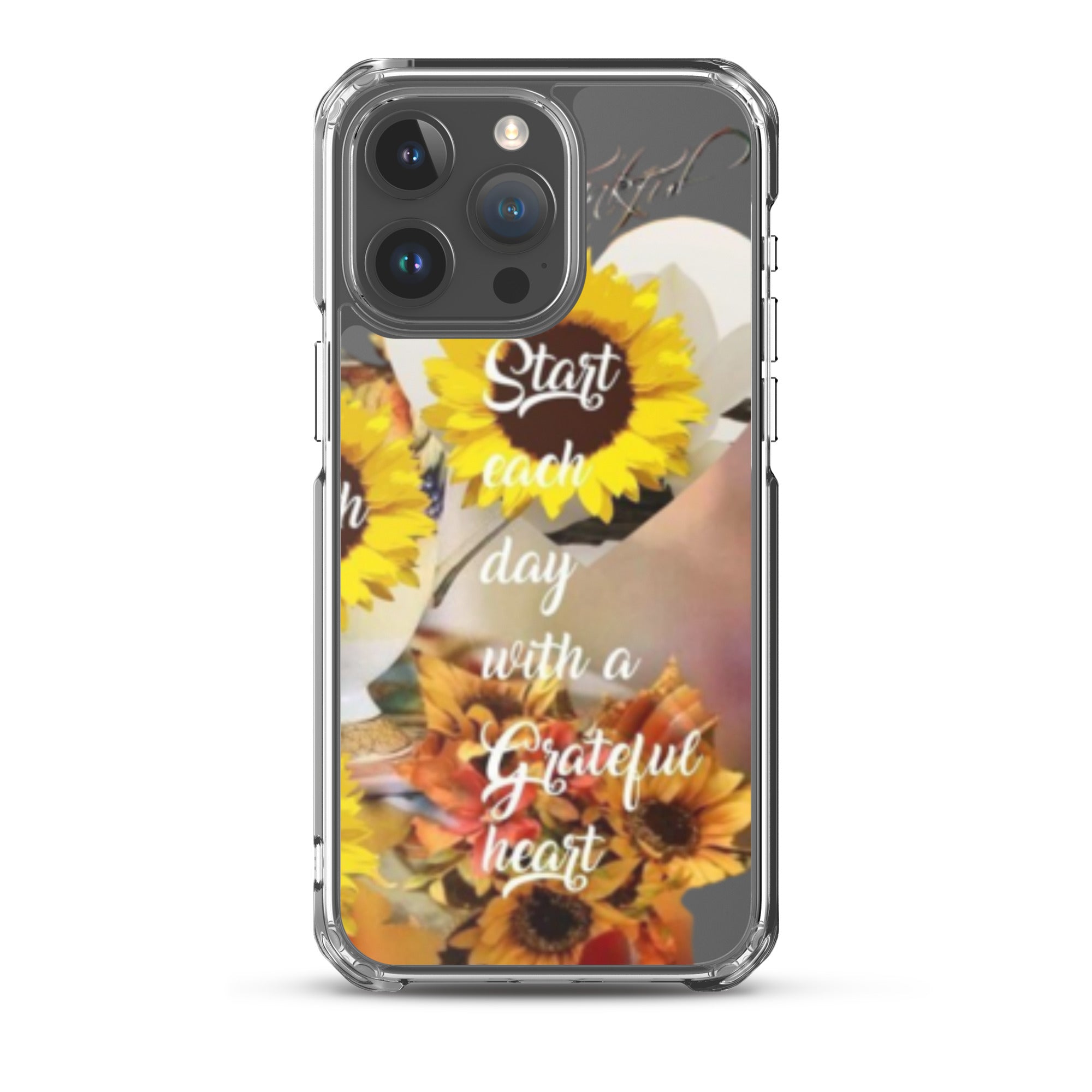 Start each day with a Grateful Heart Clear Case for iPhone®