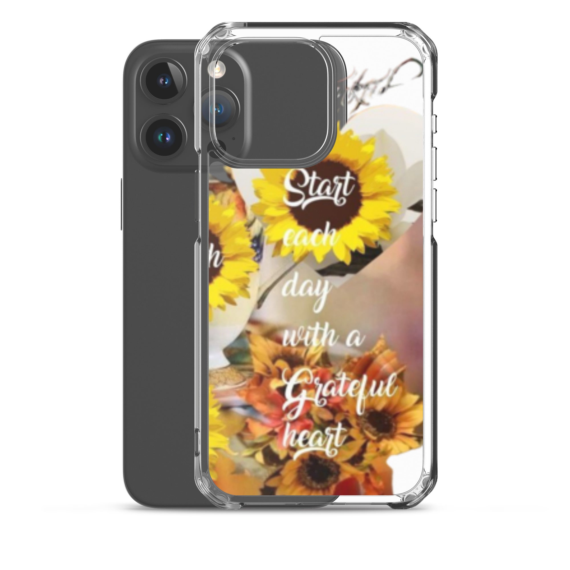 Start each day with a Grateful Heart Clear Case for iPhone®