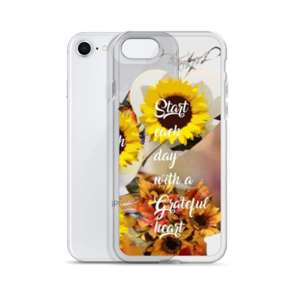 Start each day with a Grateful Heart Clear Case for iPhone®