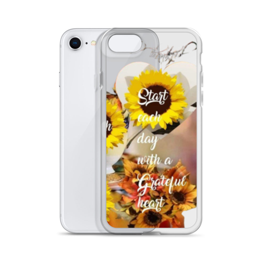 Start each day with a Grateful Heart Clear Case for iPhone®