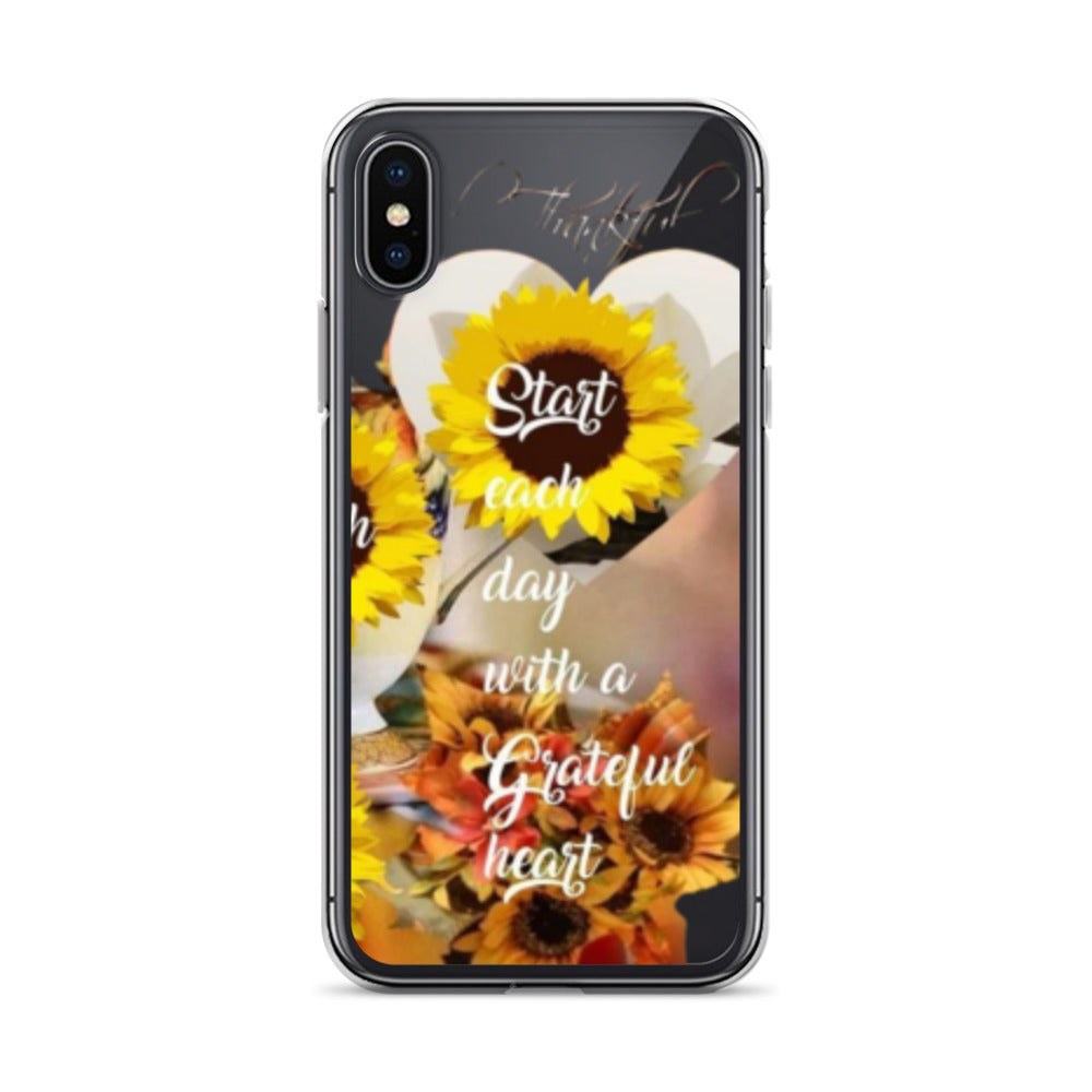 Start each day with a Grateful Heart Clear Case for iPhone®