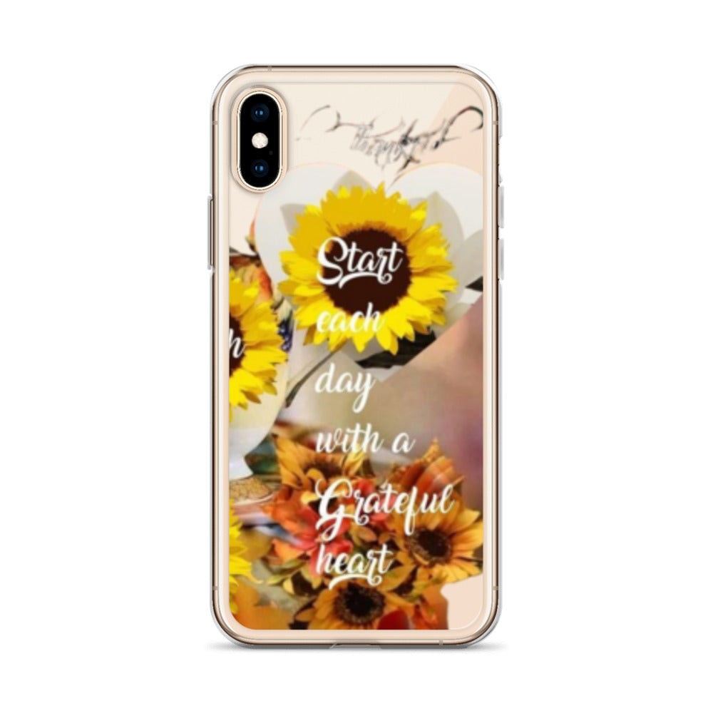 Start each day with a Grateful Heart Clear Case for iPhone®