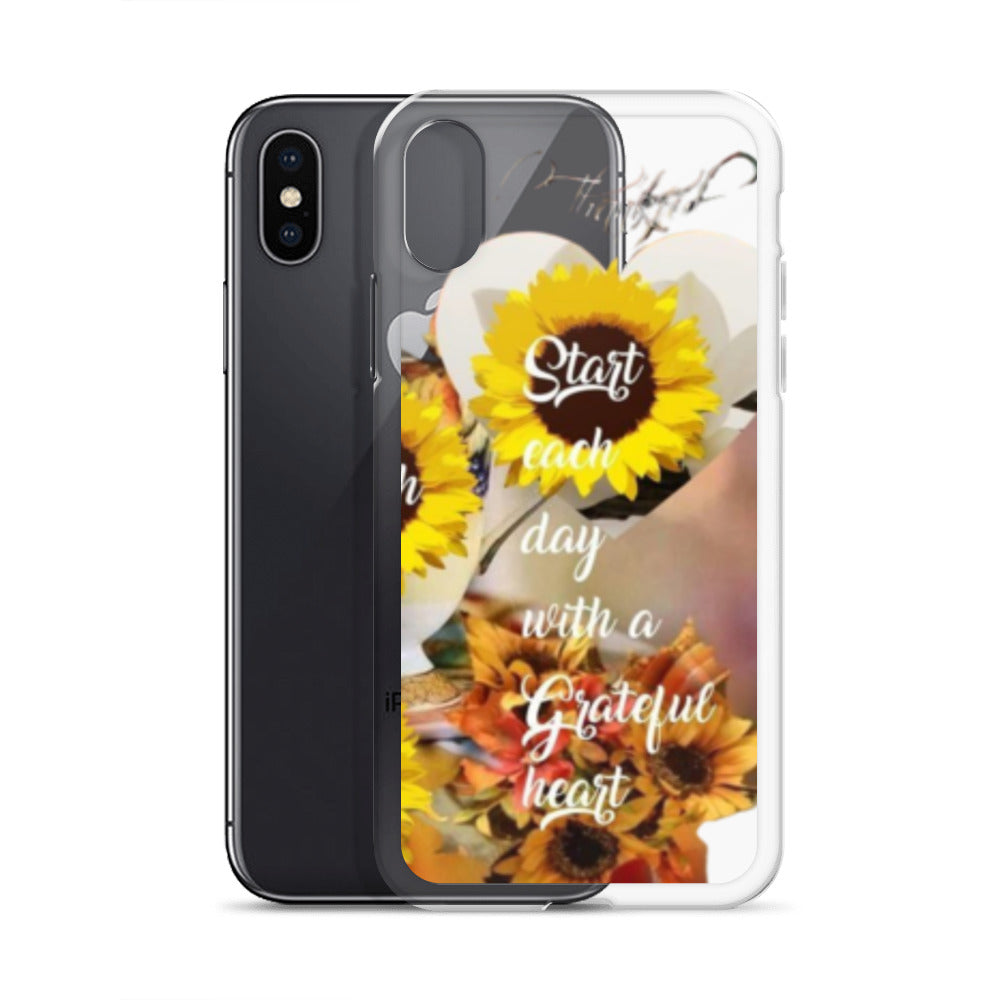 Start each day with a Grateful Heart Clear Case for iPhone®