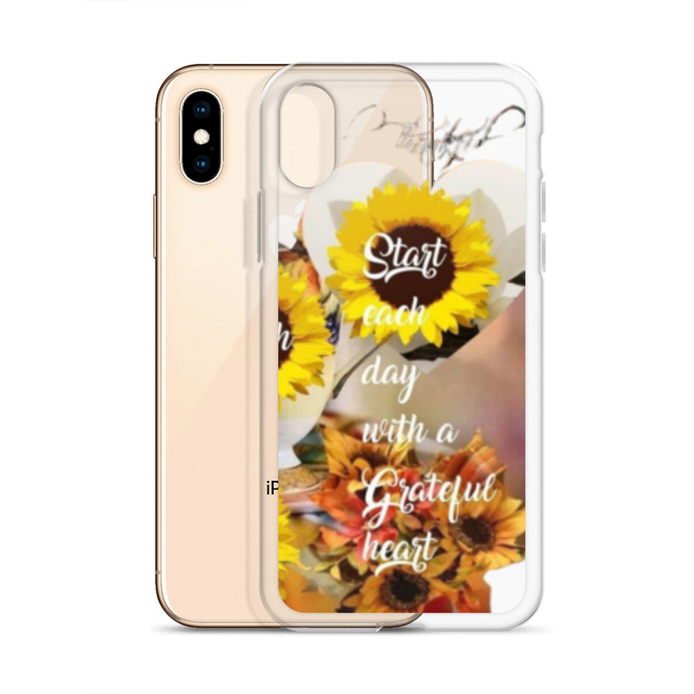 Start each day with a Grateful Heart Clear Case for iPhone®