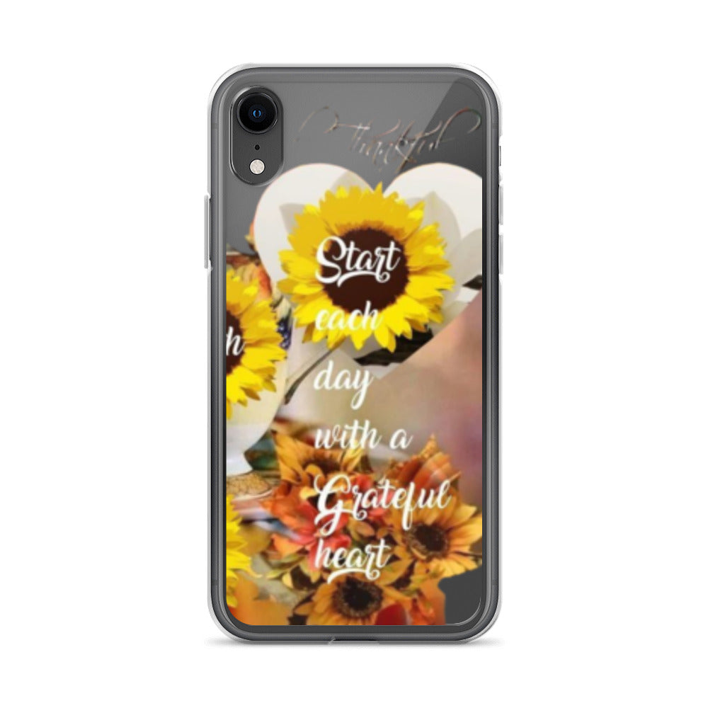 Start each day with a Grateful Heart Clear Case for iPhone®