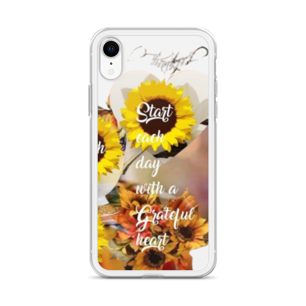 Start each day with a Grateful Heart Clear Case for iPhone®