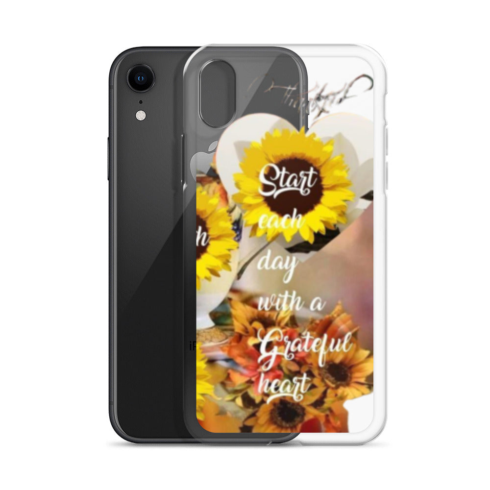 Start each day with a Grateful Heart Clear Case for iPhone®