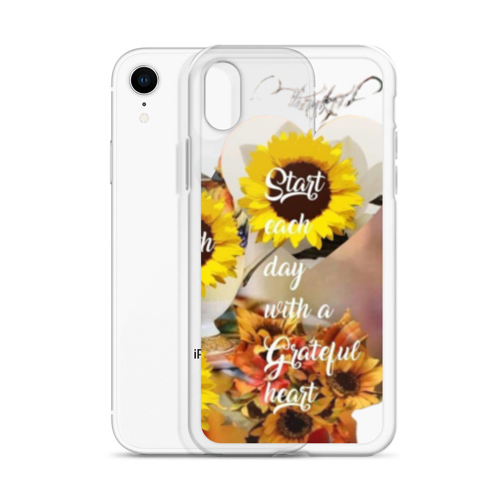 Start each day with a Grateful Heart Clear Case for iPhone®